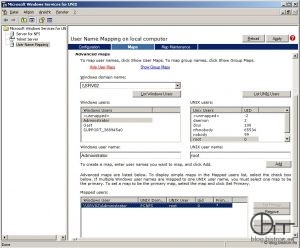 Windows Server 2003 (SFU): Konfiguration User Name Mapping