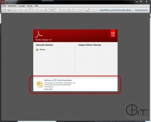"Nachricht von Adobe" bei Start des Adobe Readers