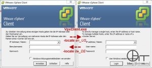 VMware vSphere Client: Sprachwechsel Deutsch  Englisch