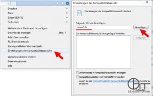 Internet Explorer 11: OWA-Domäne zur Kompatibilitäsansicht hinzufügen