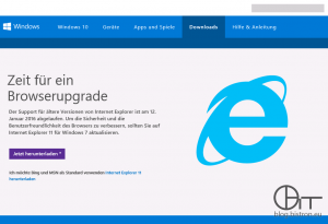 Internet Explorer End-Of-Life Upgrade Benachrichtigung: Zeit für ein Browserupgrade
