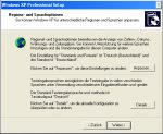 MiniSetup Windows XP - 2. Regions- und Sprachoptionen