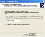 MiniSetup Windows XP - 8. Arbeitsgruppe oder Computerdomäne