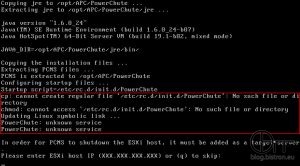 PCNS Installations-Fehler: "cp: cannot create regular file '/etc/rc.d/init.d/PowerChute': No such file or directory; chmod: cannot access '/etc/rc.d/init.d/PowerChute': No such file or directory; Updating Linux symbolic link ...; PowerChute: unknown service; PowerChute: unknown service"