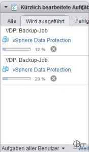 vSphere Data Protection: laufende Jobs ("VDP-Backup-Job") in den "kürzlich ausgeführten Aufgaben"