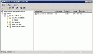 Windows Deployment Services-MMC: Windows Vista-Installationsabbild