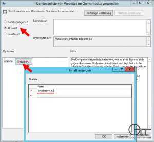 Internet Explorer 11: OWA-Domäne zur Kompatibilitäsansicht per GPO hinzufügen