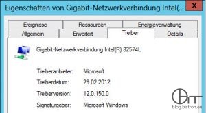Windows 2012 E1000/E100e Standatd-Treiber (Intel(R) 82574L, Version 12.0..150.0)