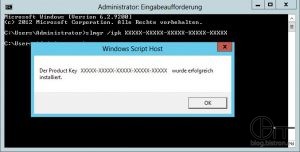Windows Aktivierung: Produktschlüssel mit slmgr.vbs eintragen