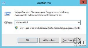 Windows Aktivierung: GUI mit slui.exe aufrufen